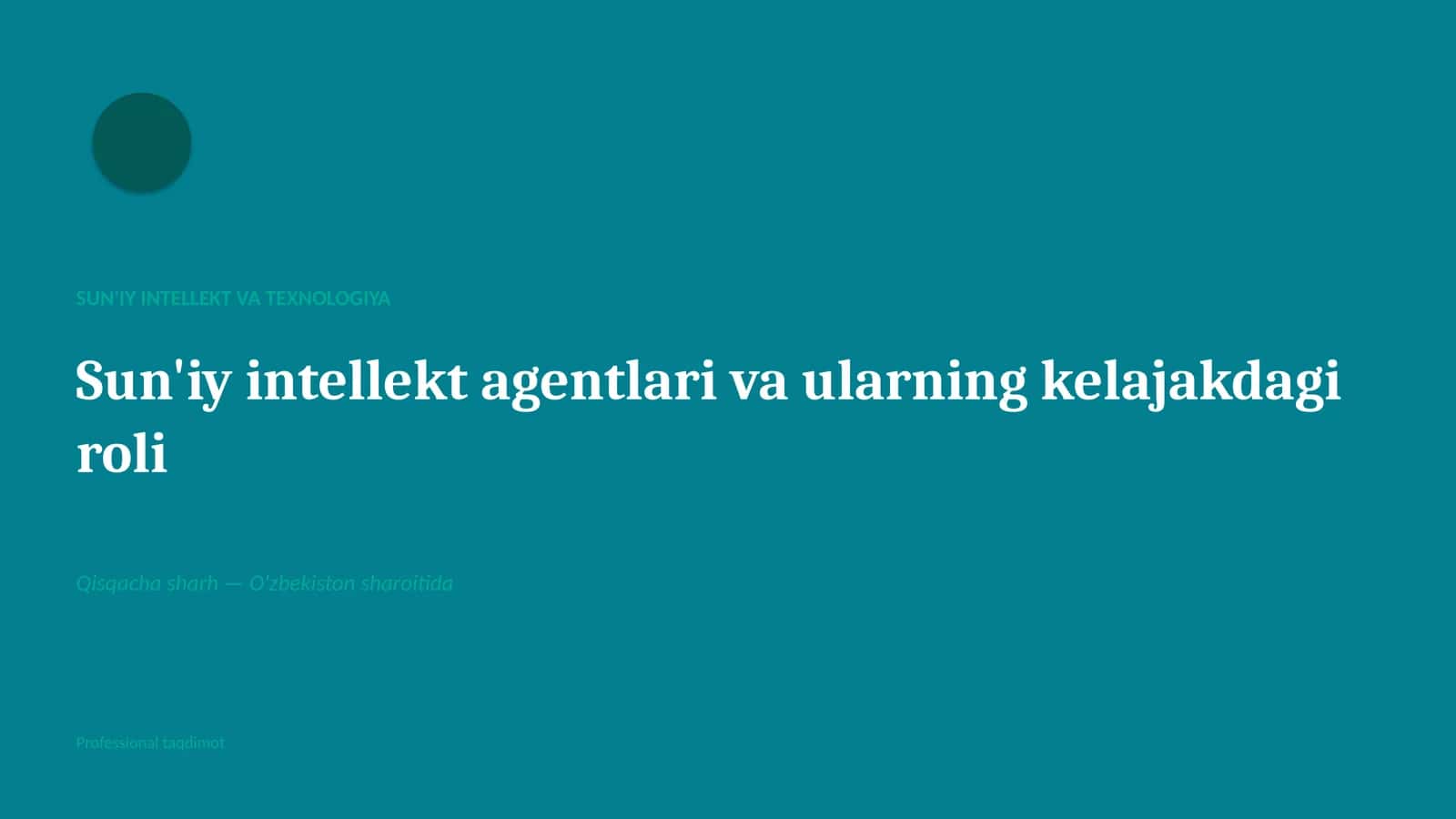 Sun'iy intellekt va texnologiya