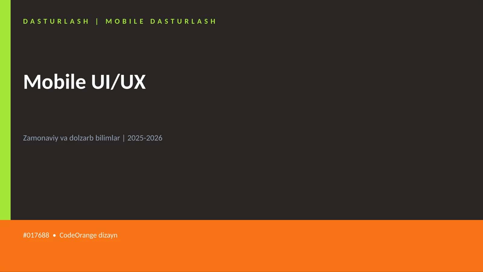Mobile UI/UX