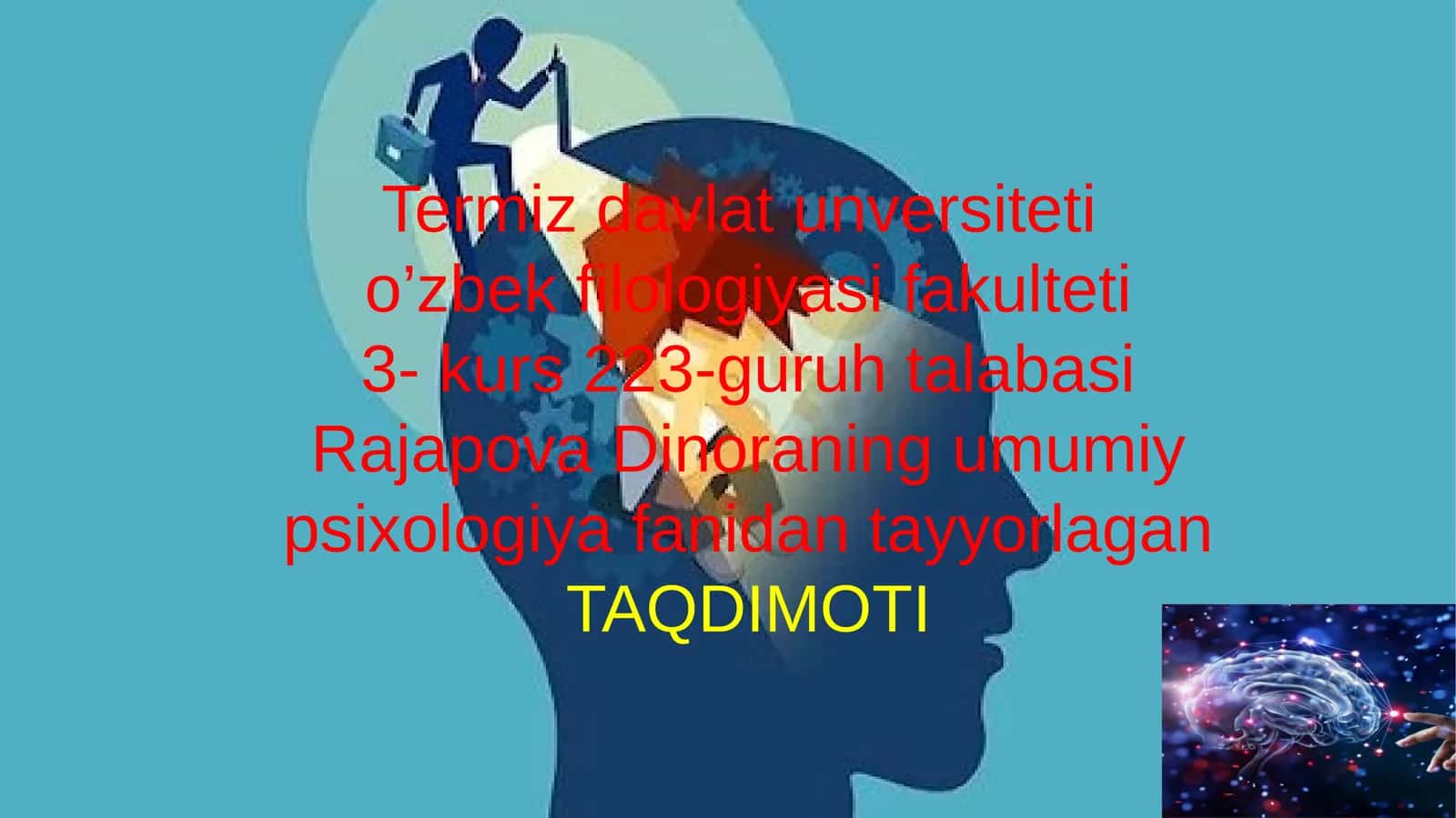 Psixologiya fanining predmeti va tadqiqot metodlari