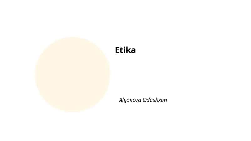 Etika