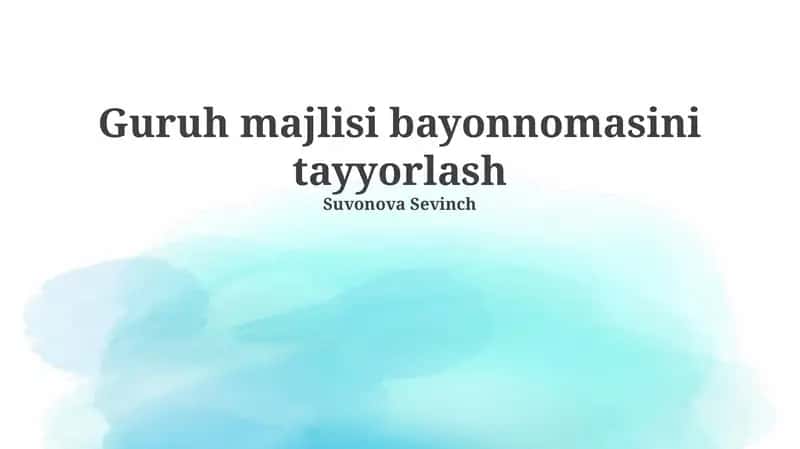 Uchrashuv bayonnomasi