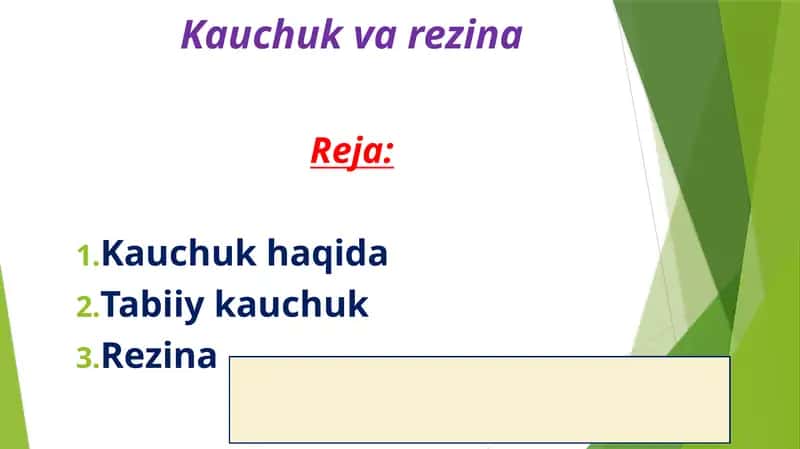 Kauchuk va rezina