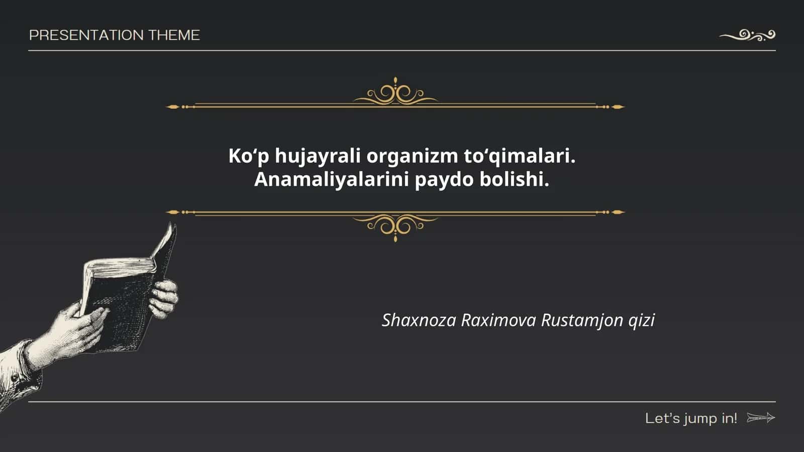 Koʻp hujayrali organizm toʻqimalari. Anamaliyalarini paydo bolishi