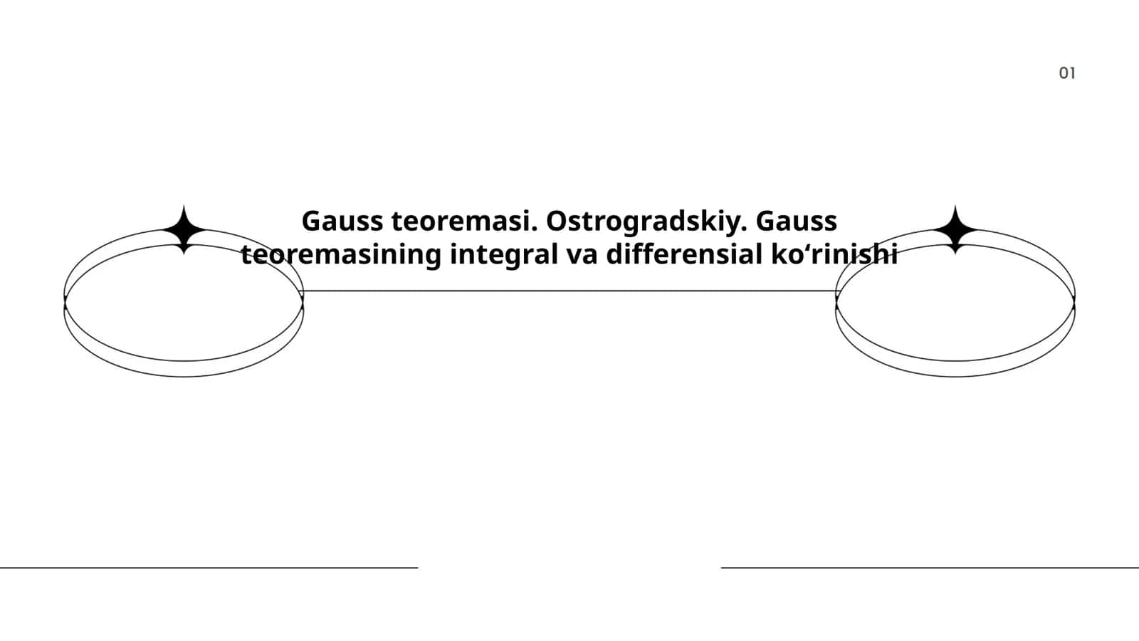 Gauss teoremasi. Ostrogradskiy. Gauss teoremasining integral va differensial koʻrinishi