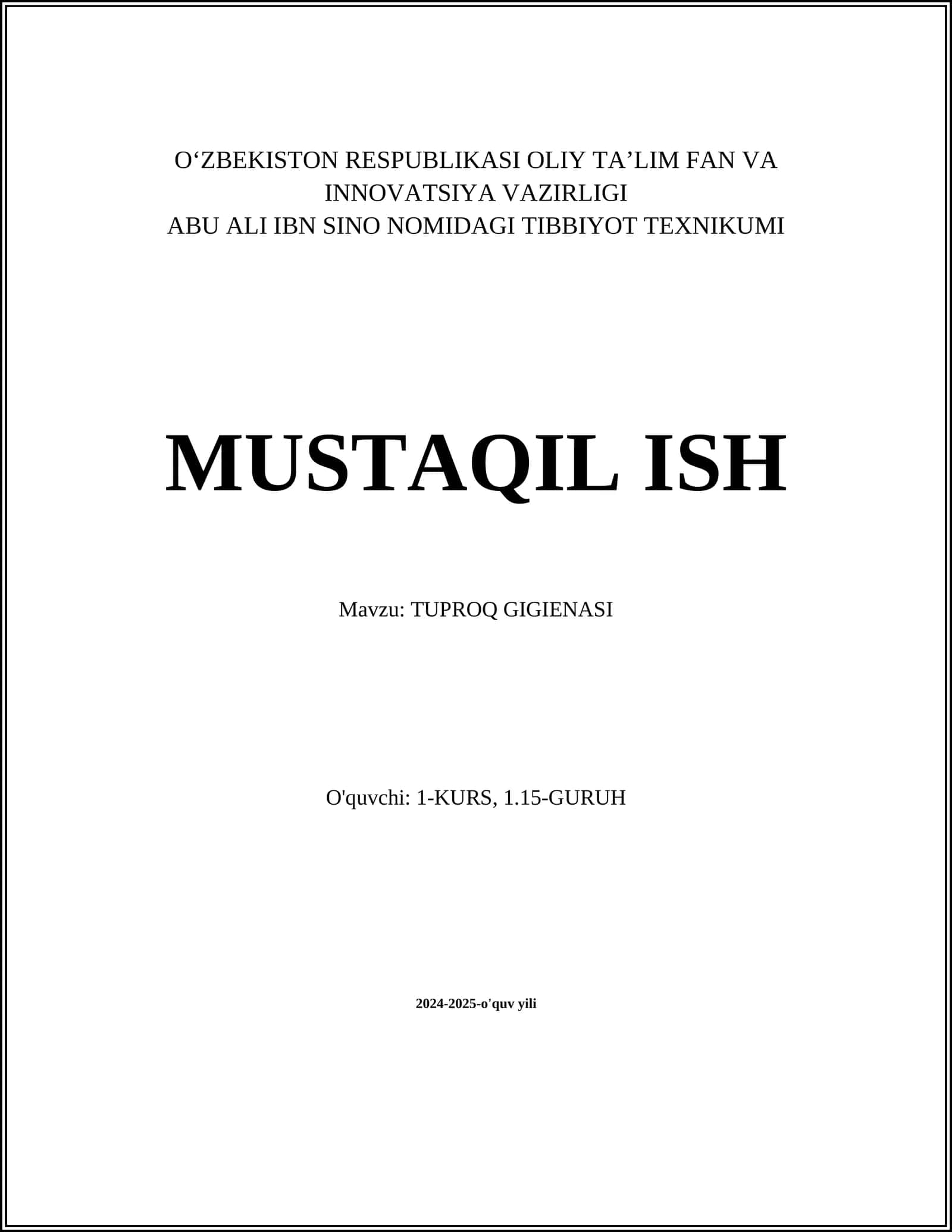 Tuproq Gigienasi