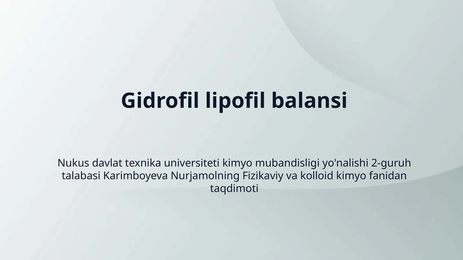 Gidrofil lipofil balansi
