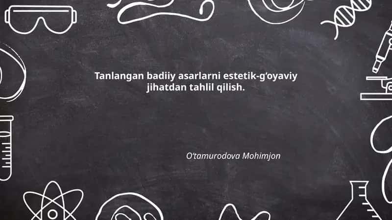 Tanlangan Badiiy Asarlar Tahlili