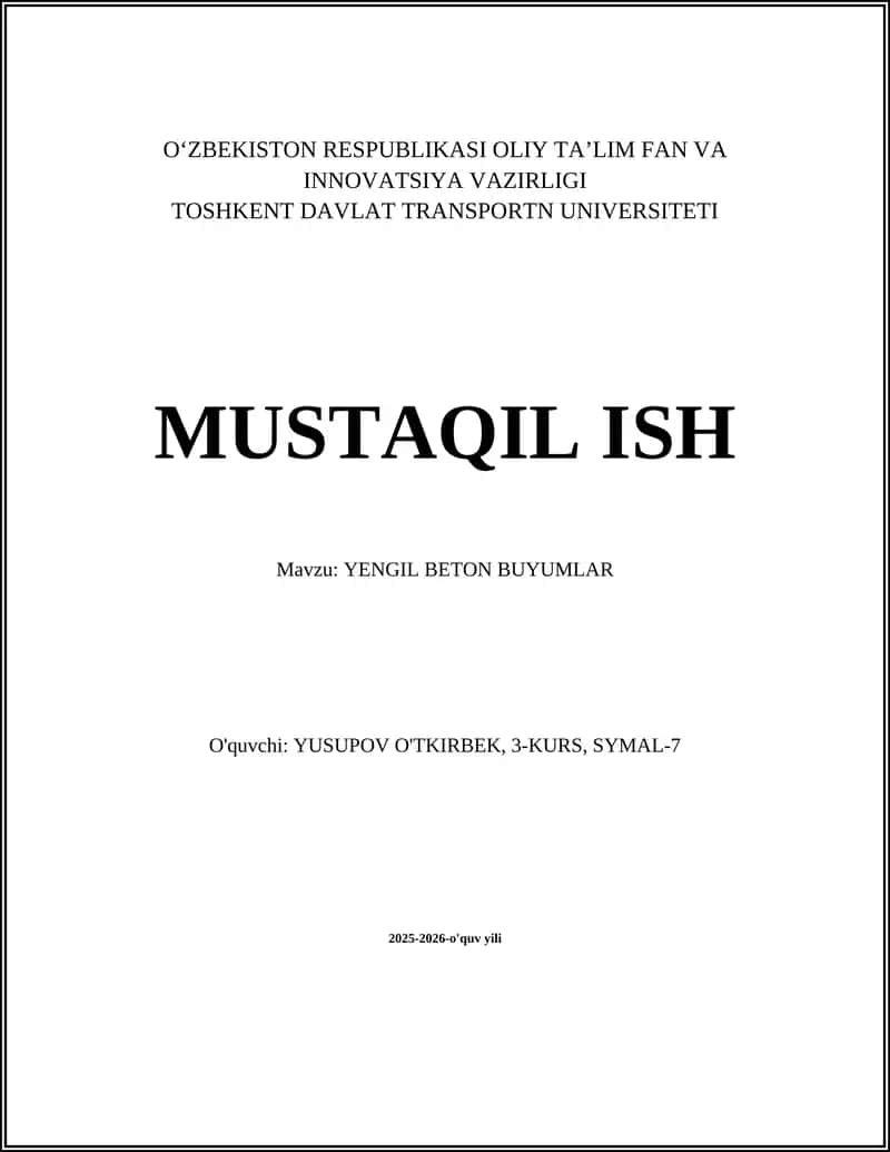 Yengil Beton Buyumlar