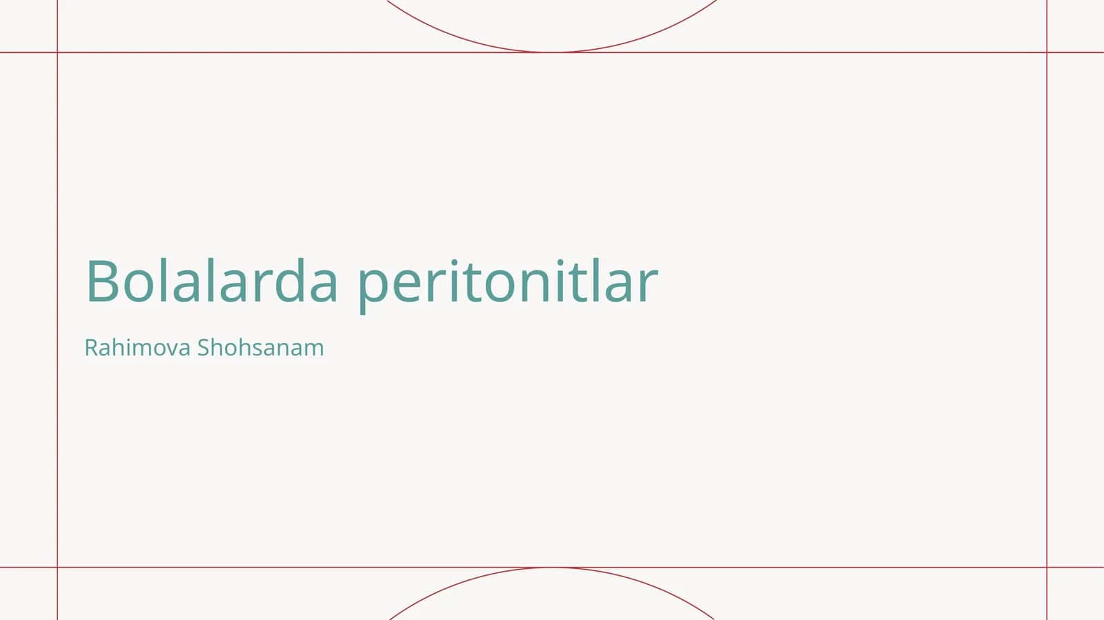 Bolalarda peritonitlar