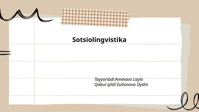 Sotsiolingvistika