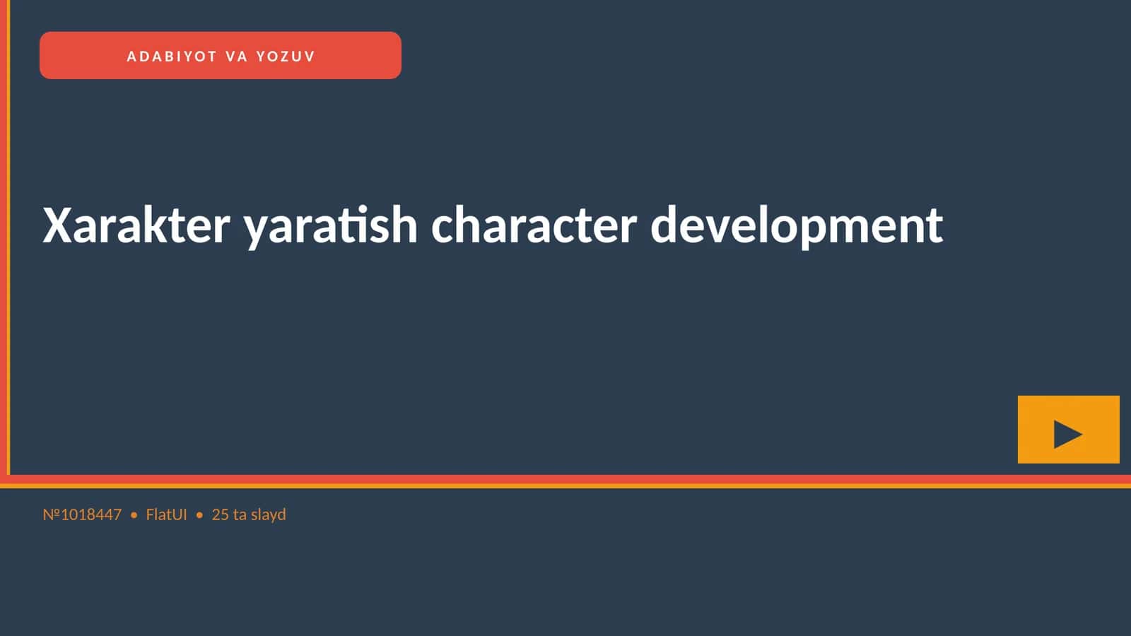 Xarakter yaratish character development