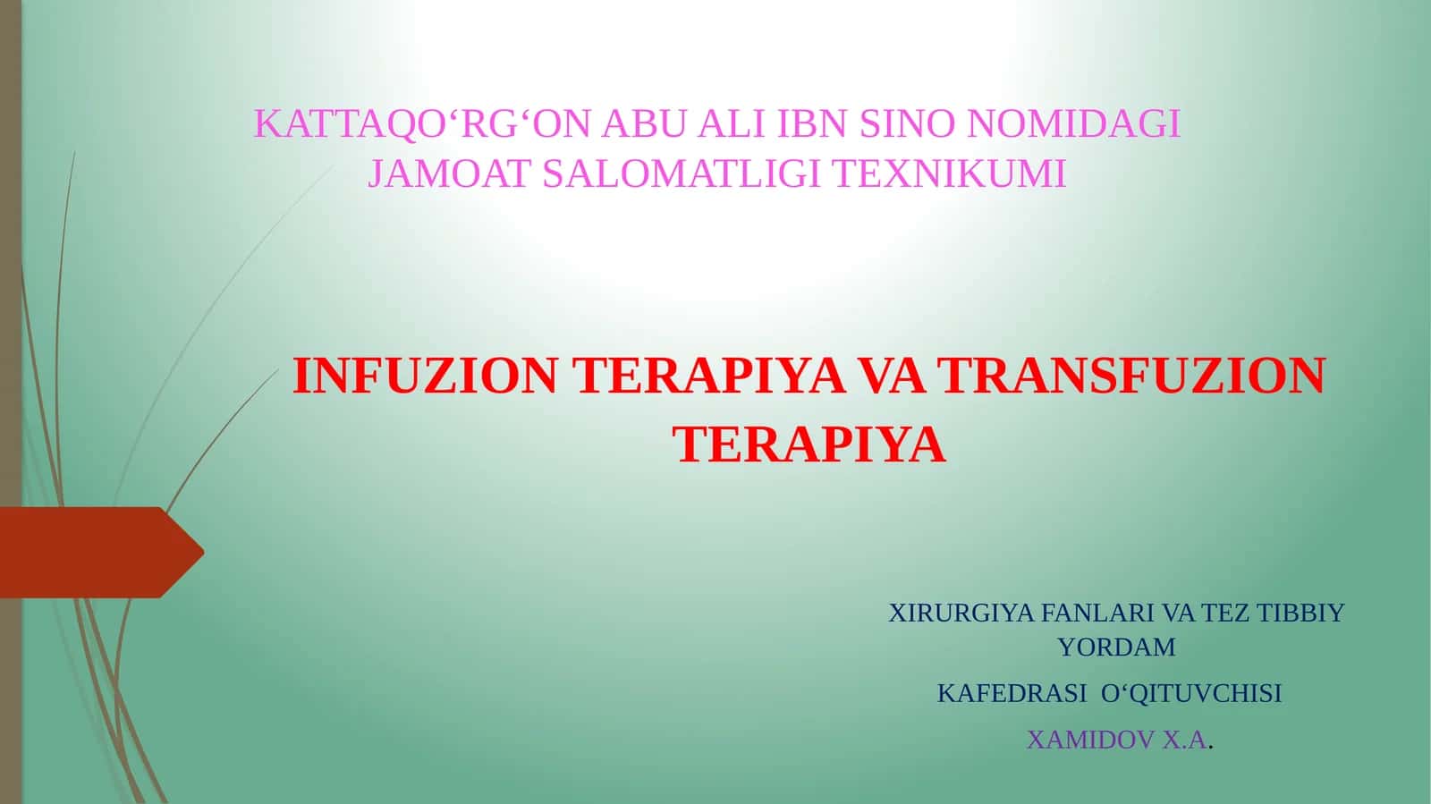 Infuzion Terapiya