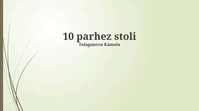 10 parhez stoli