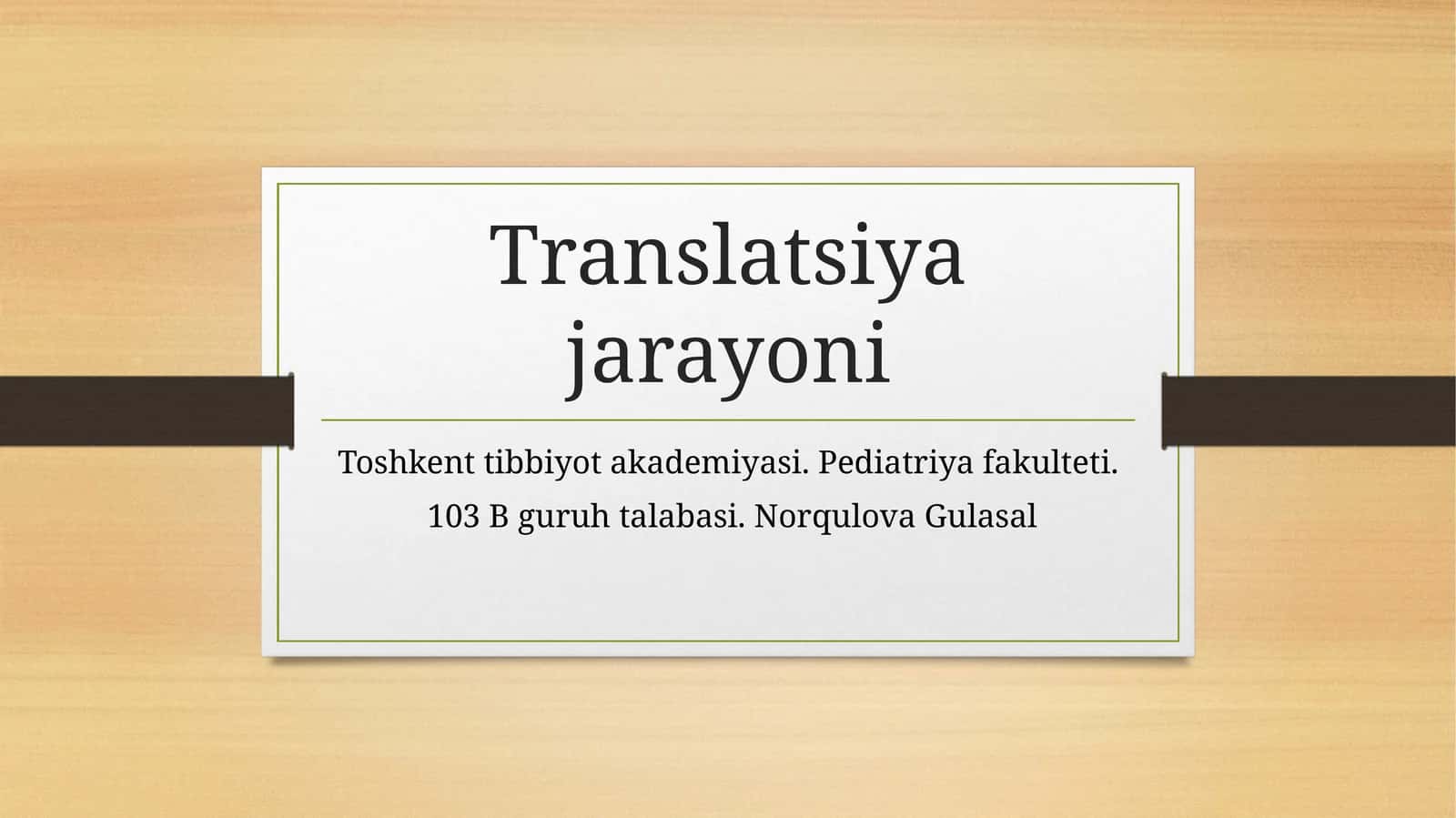 Translatsiyajarayoni