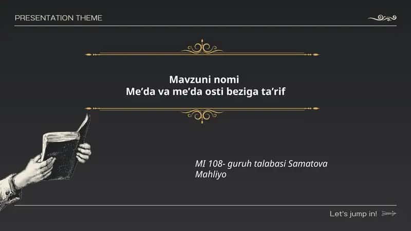 Meʼda va meʼda osti beziga taʼrif