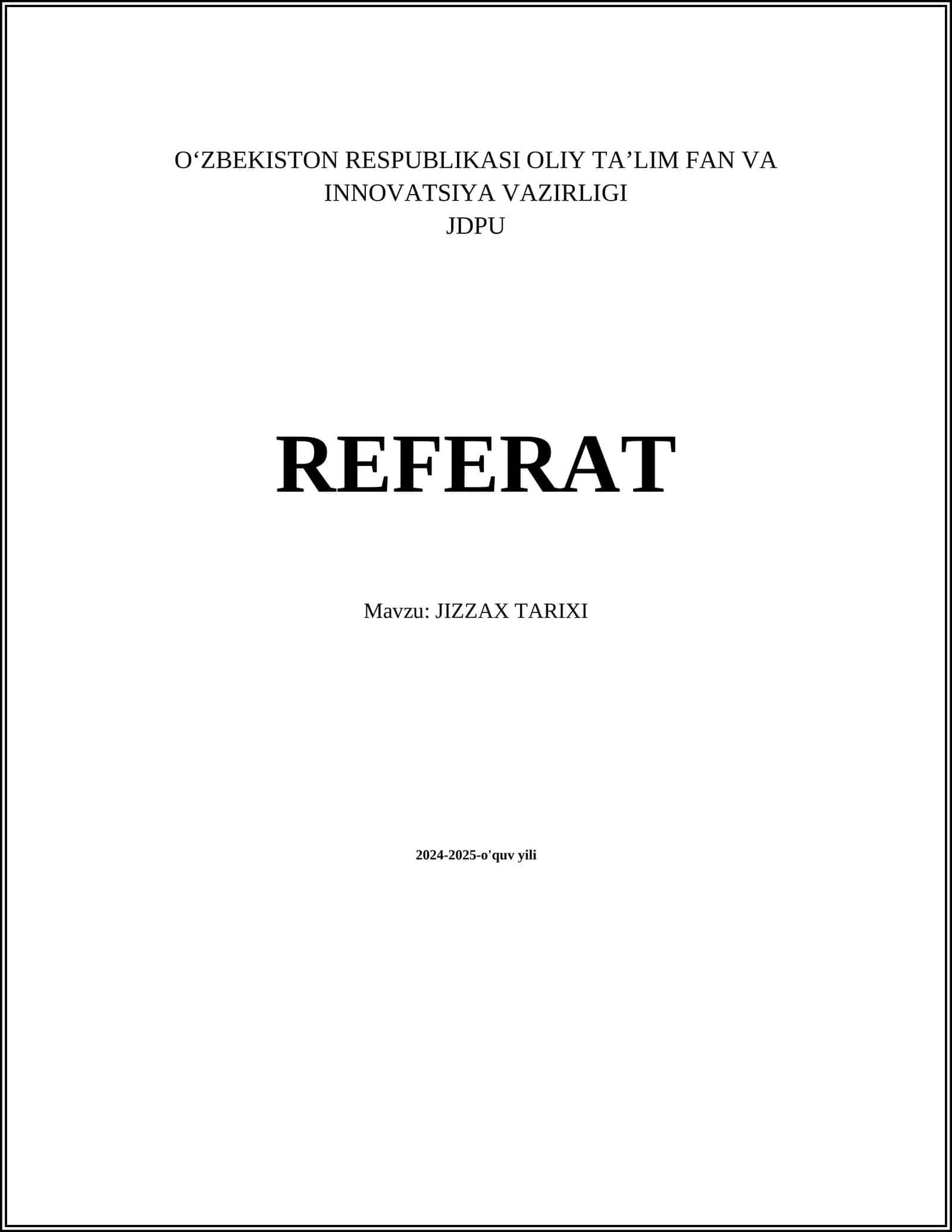 JIZZAX TARIXI