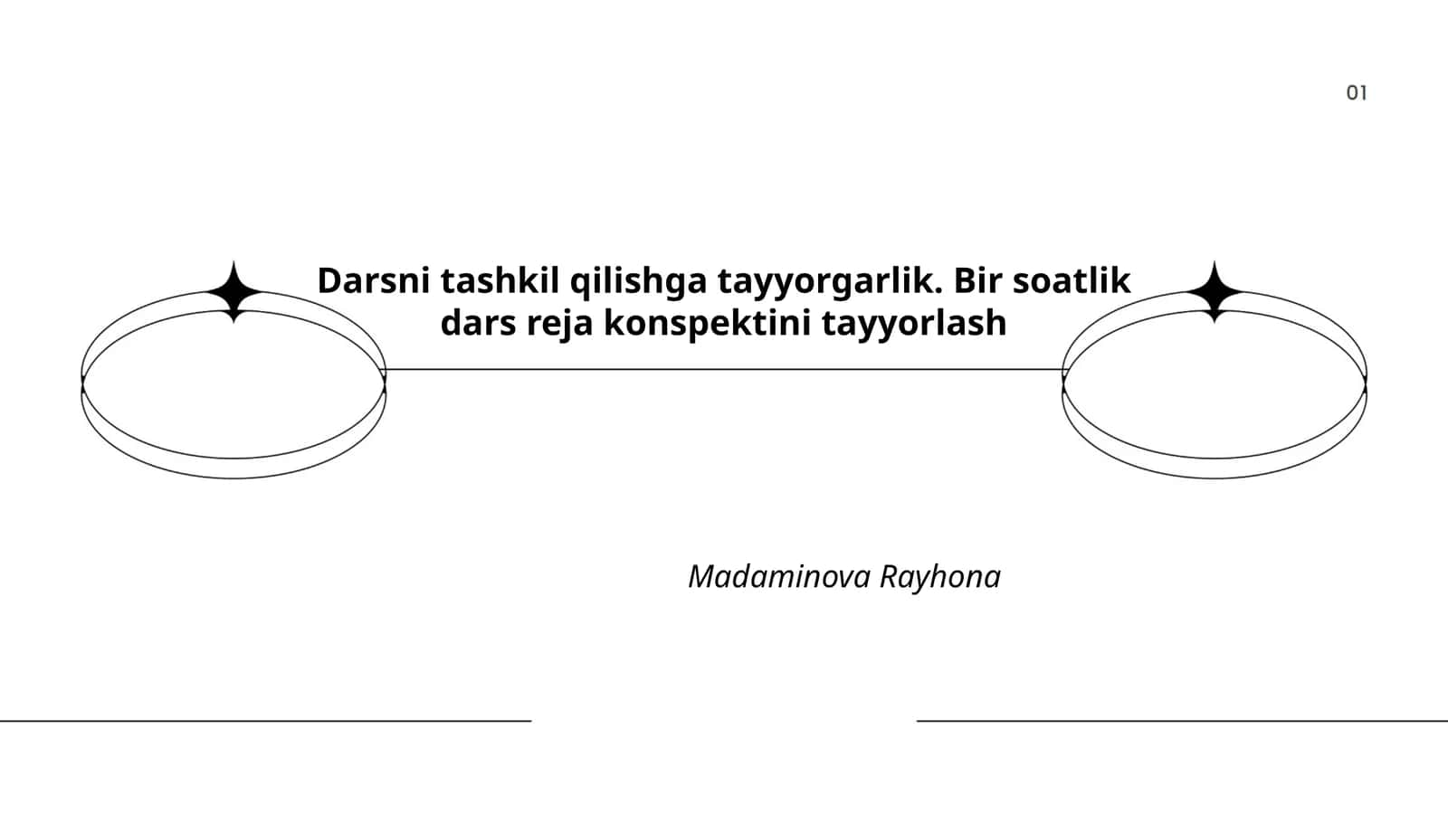 Bir soatlik dars reja konspekti