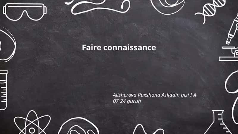 Faire connaissance