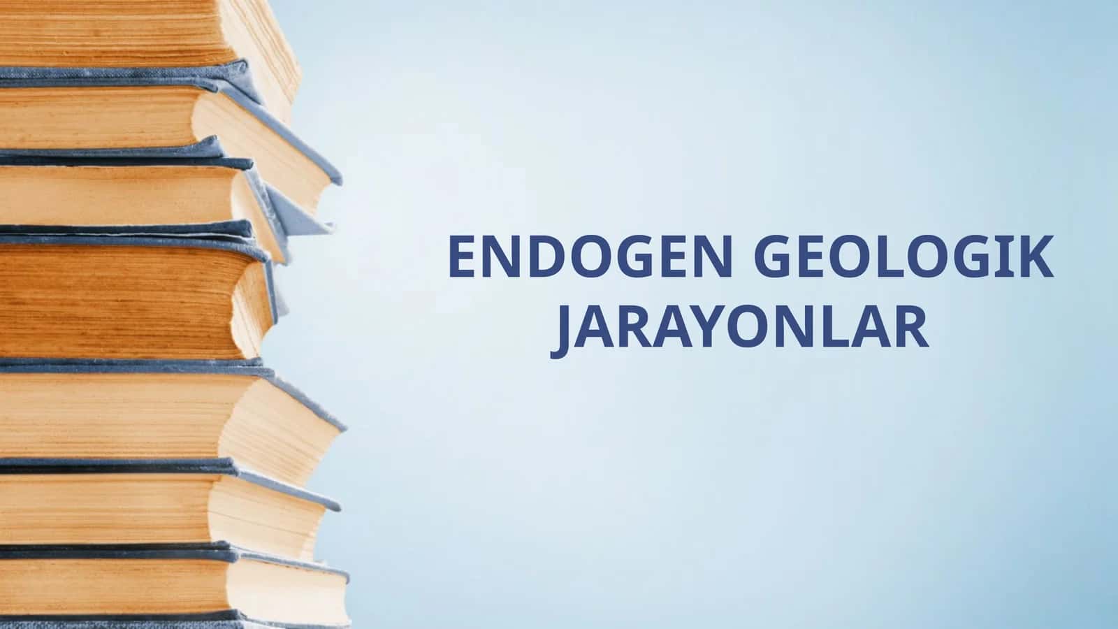 ENDOGEN GEOLOGIK JARAYONLAR