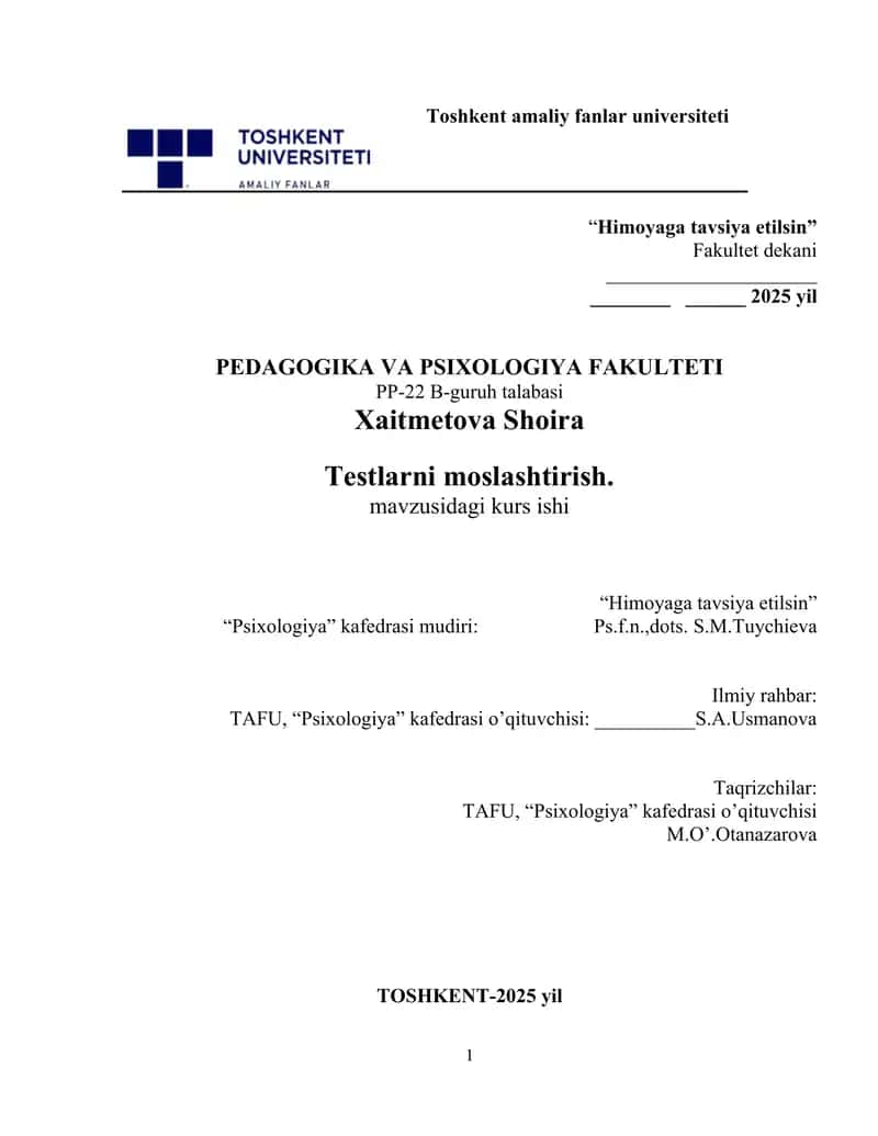 Metodikalarni yaratish texnologiyasi va ularni mahalliy sharoitga moslashtirish