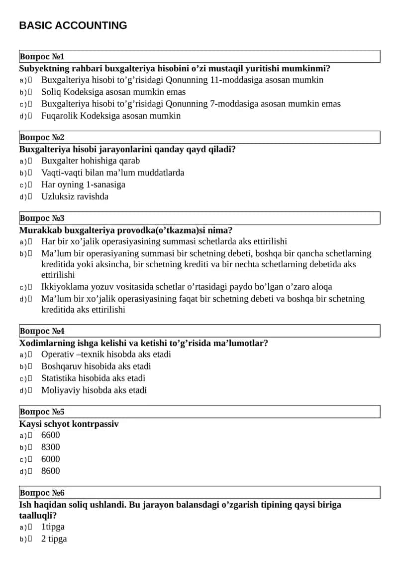 BASIC ACCOUNTING