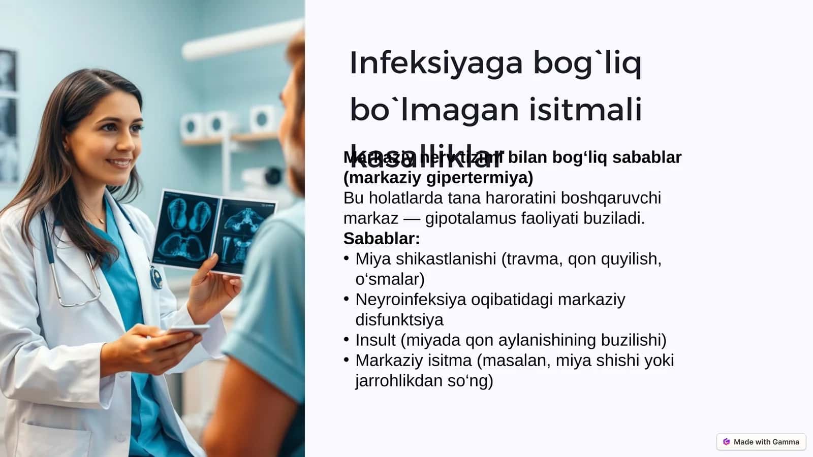 Infeksiyagabog`liqbo`lmaganisitmalikasalliklar