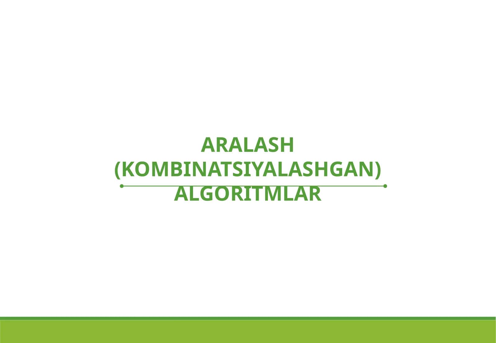 ALGORITMLAR