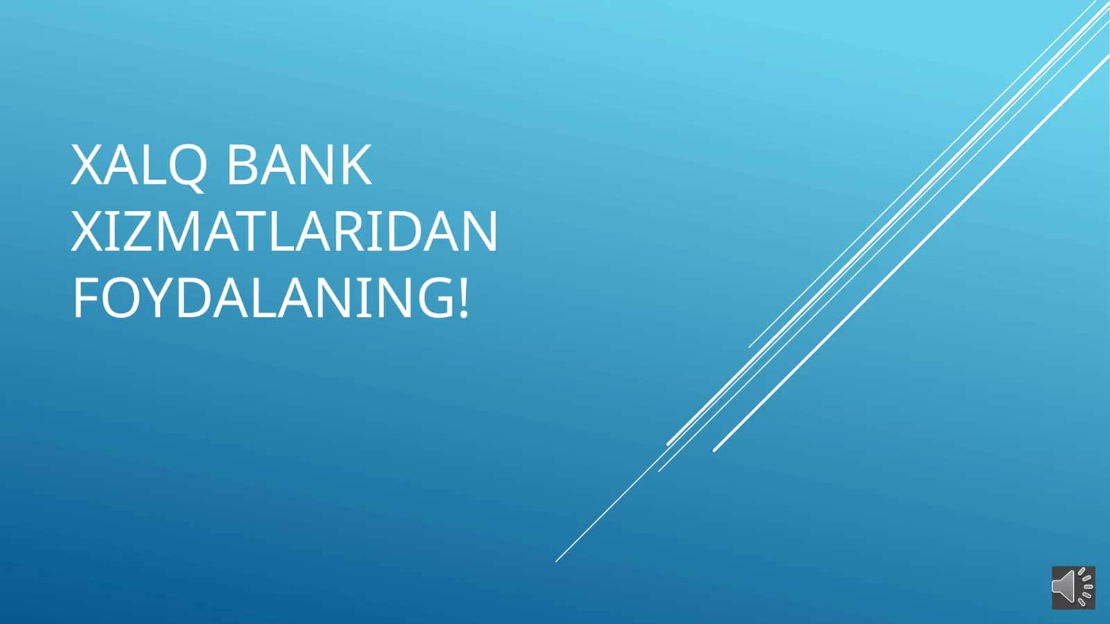 Xalq bank xizmatlaridan foydalaning