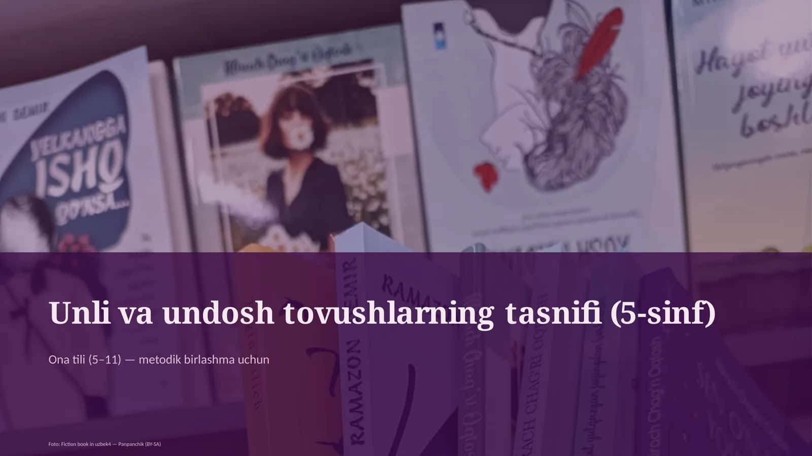 Unli va undosh tovushlarning tasnifi (5-sinf)