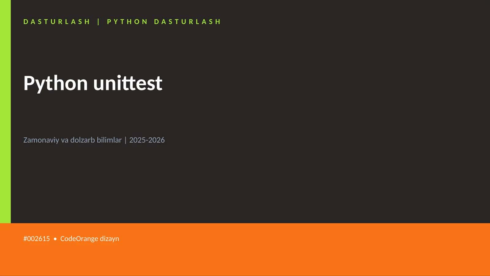 Python unittest