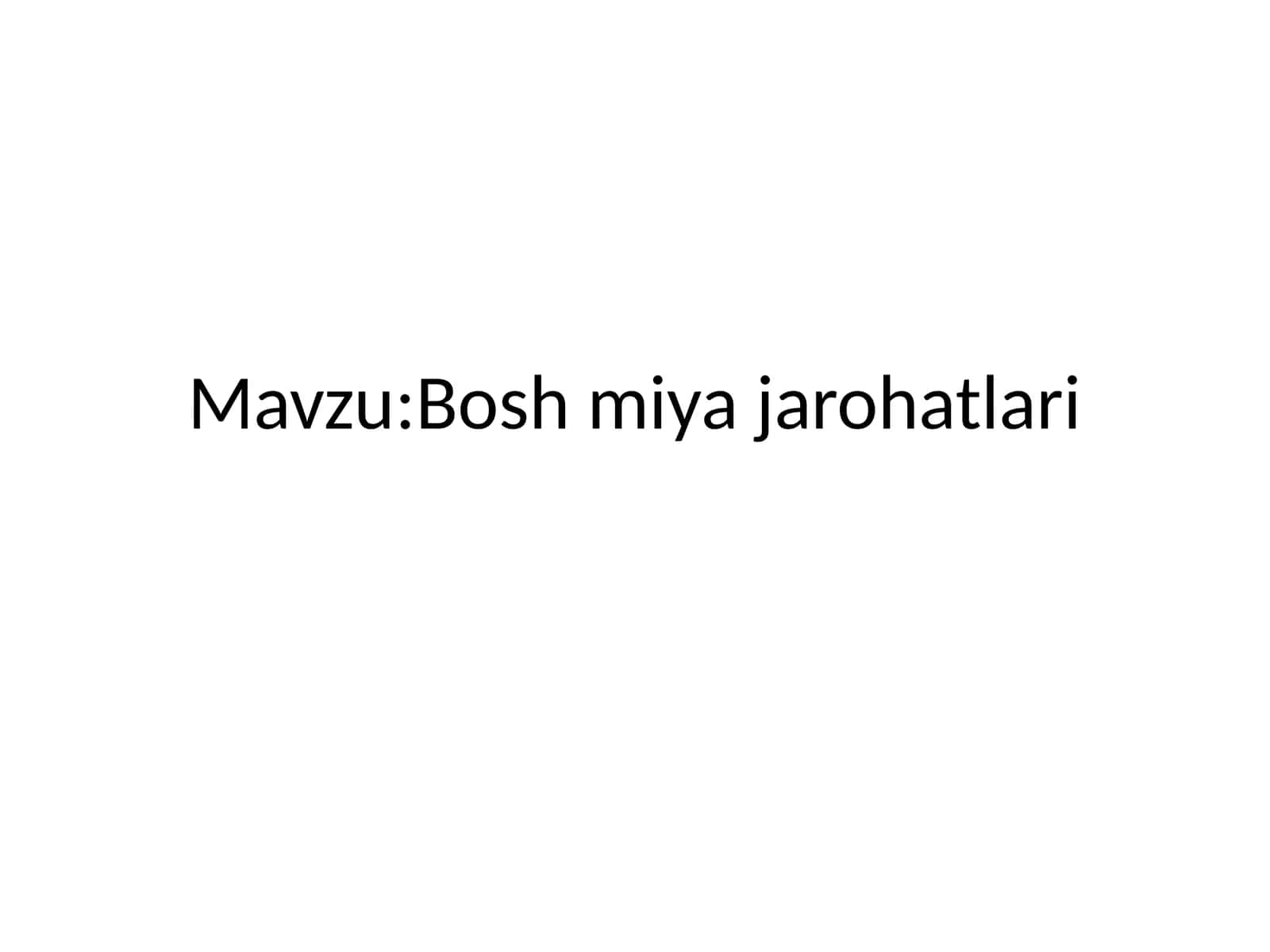 Boshmiya jarohatlari
