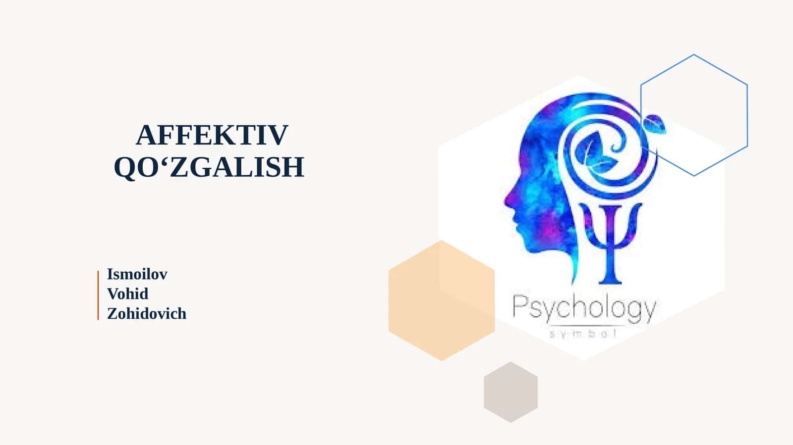 AFFEKTIV QO‘ZGALISH