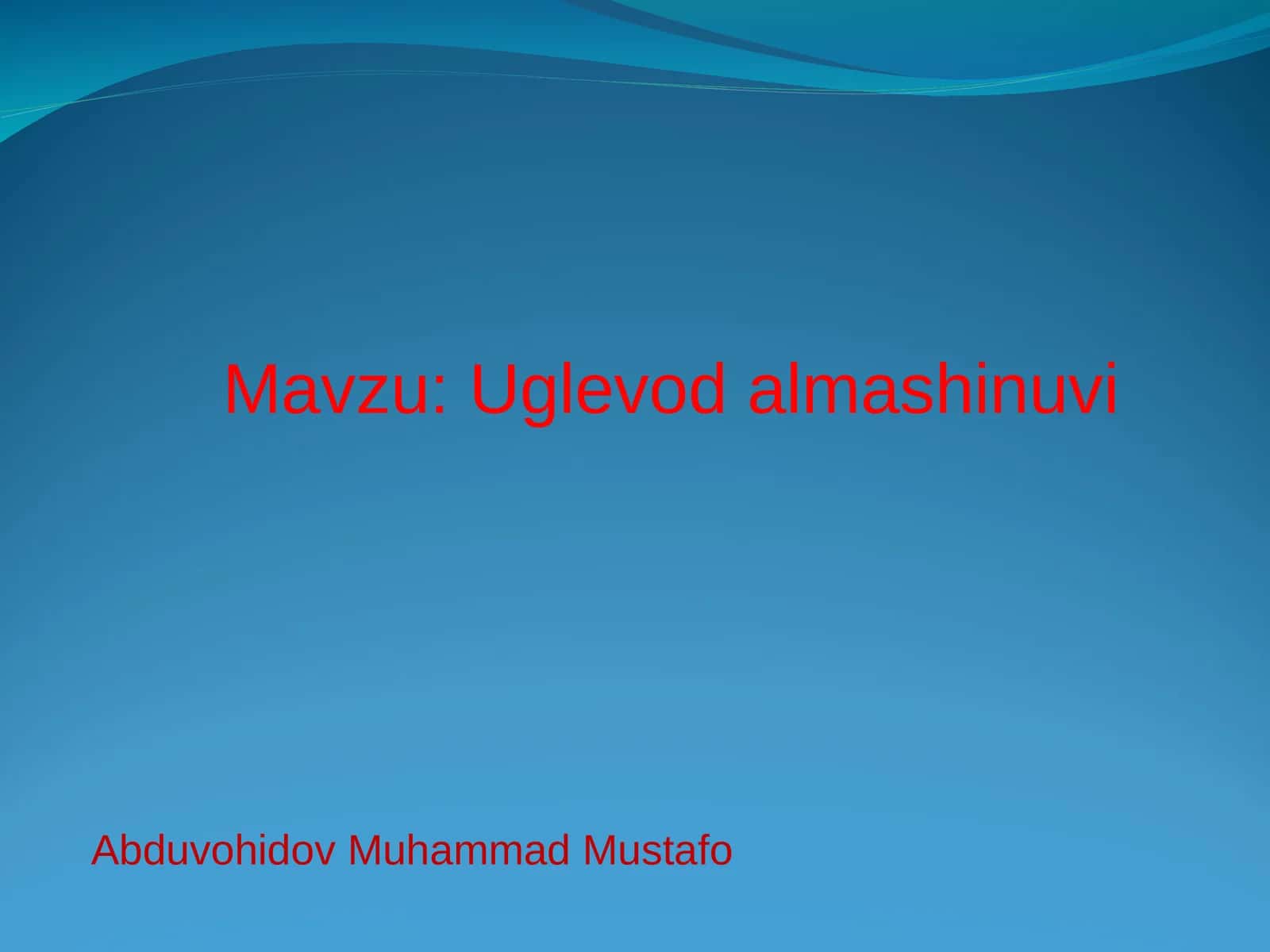 Uglevod almashinuvi