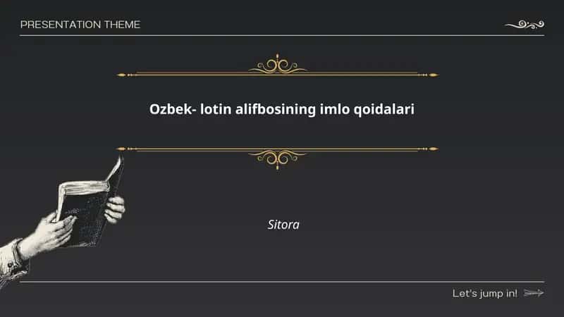 Ozbek- lotin alifbosining imlo qoidalari