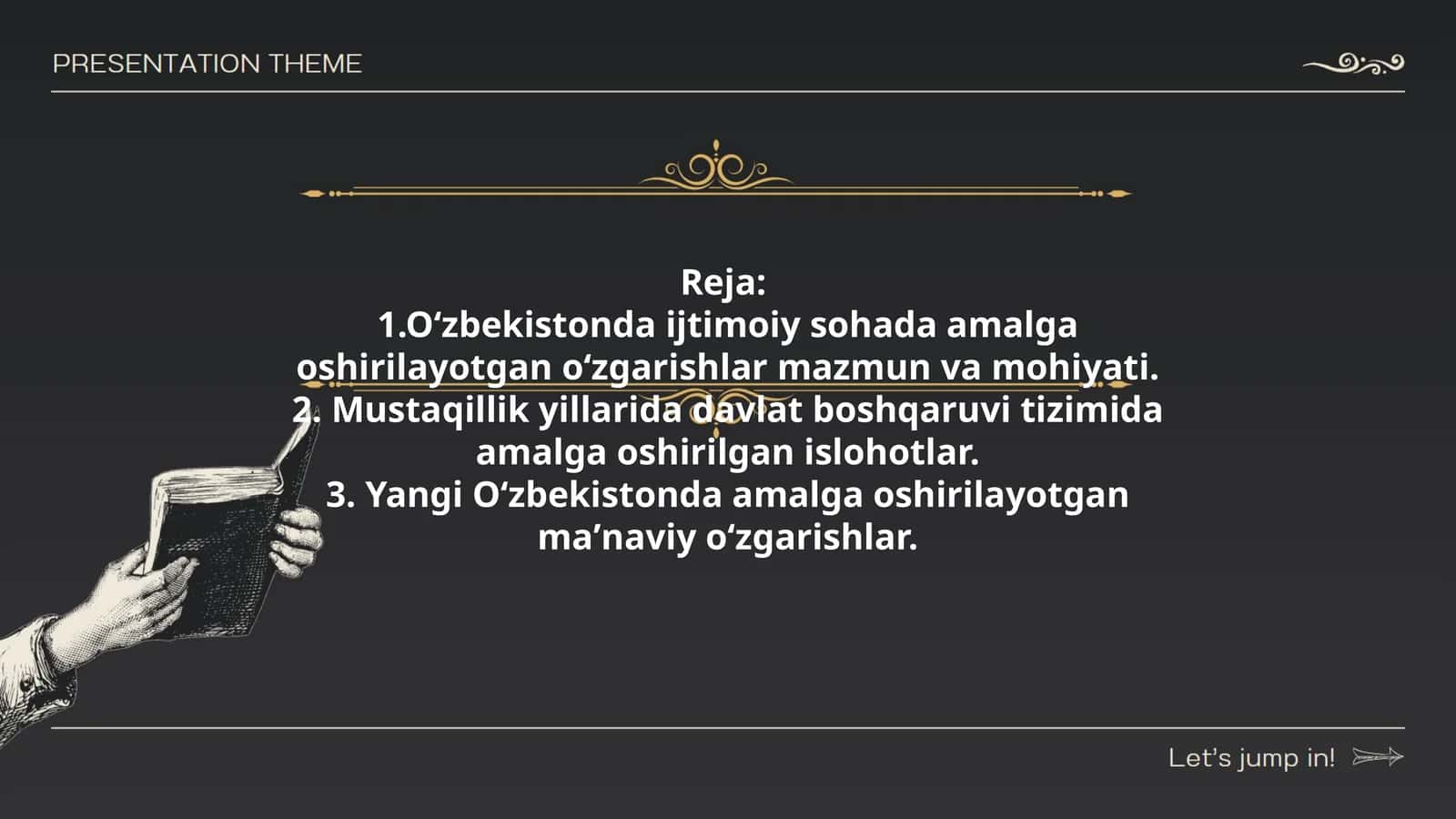 Oʻzbekistonda ijtimoiy sohada amalga oshirilayotgan oʻzgarishlar mazmun va mohiyati