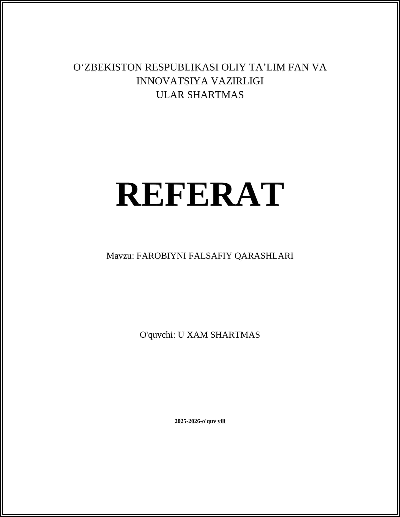FAROBIYNI FALSAFIY QARASHLARI