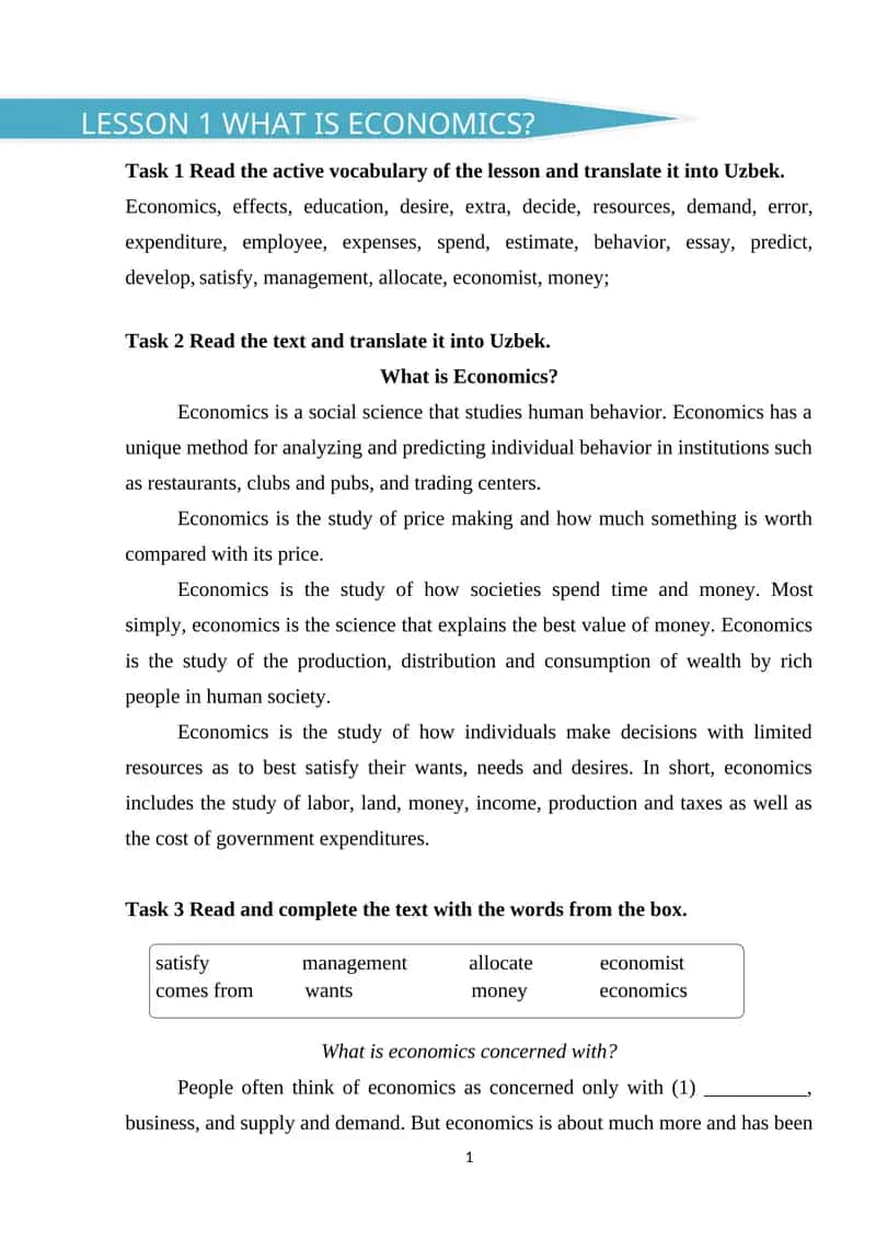 What is Economics?
