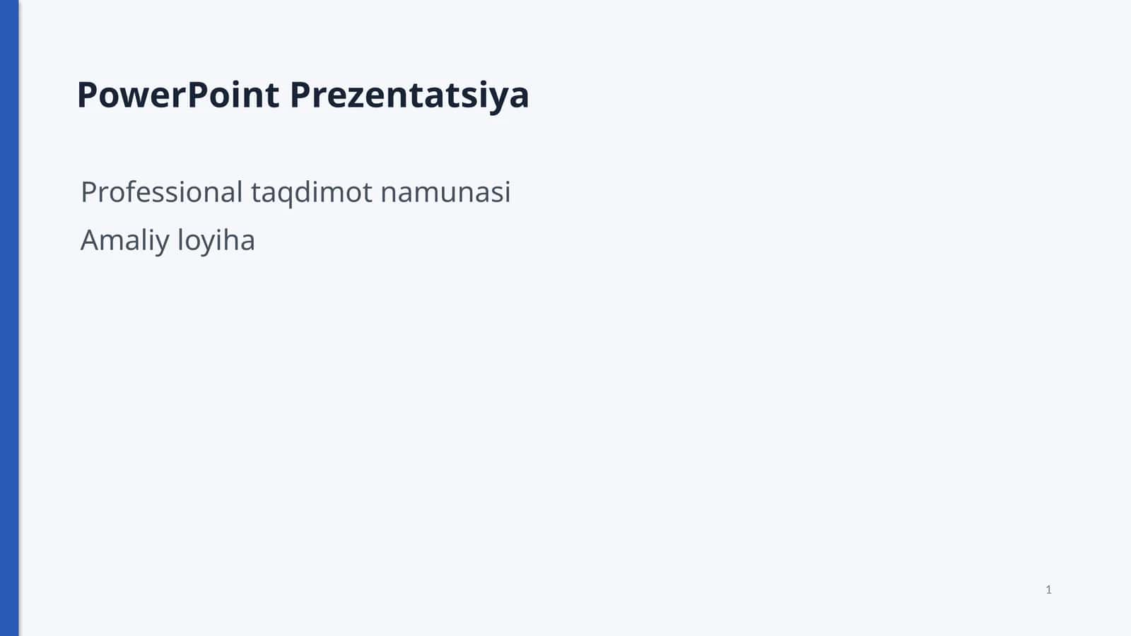 PowerPoint prezentatsiya tayyorlash