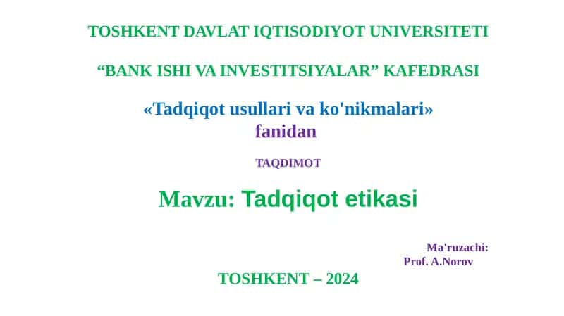 Tadqiqotetikasi
