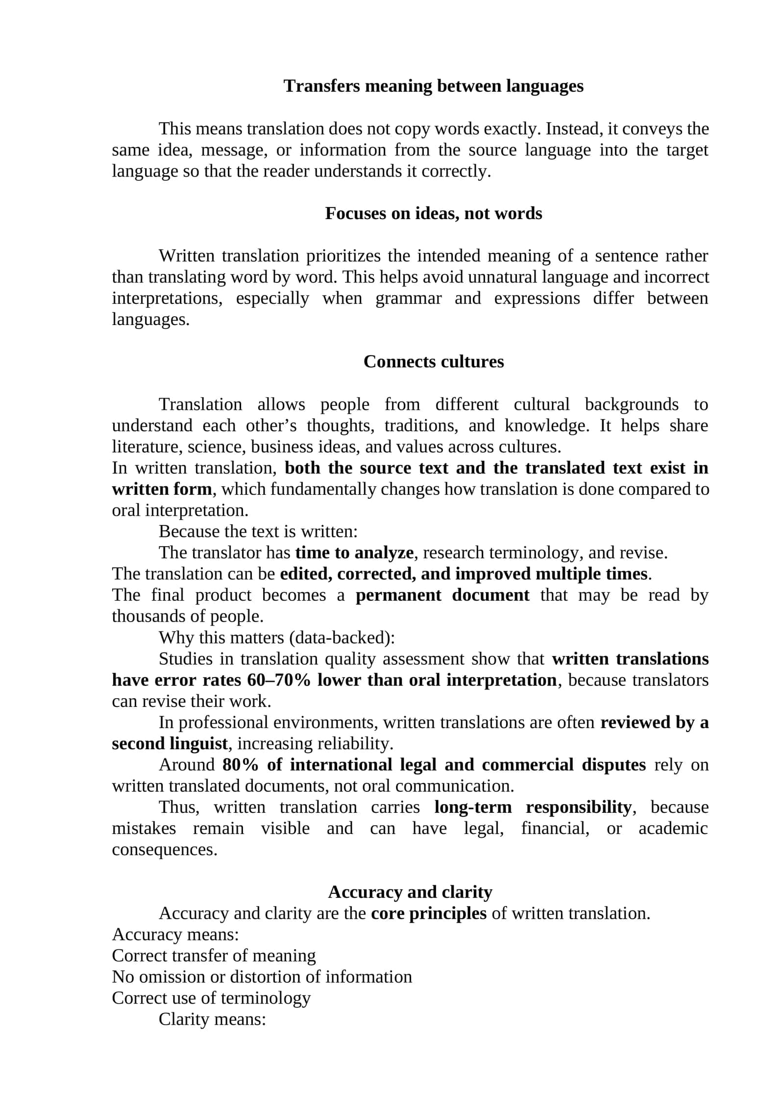 Written Translation Techniques
