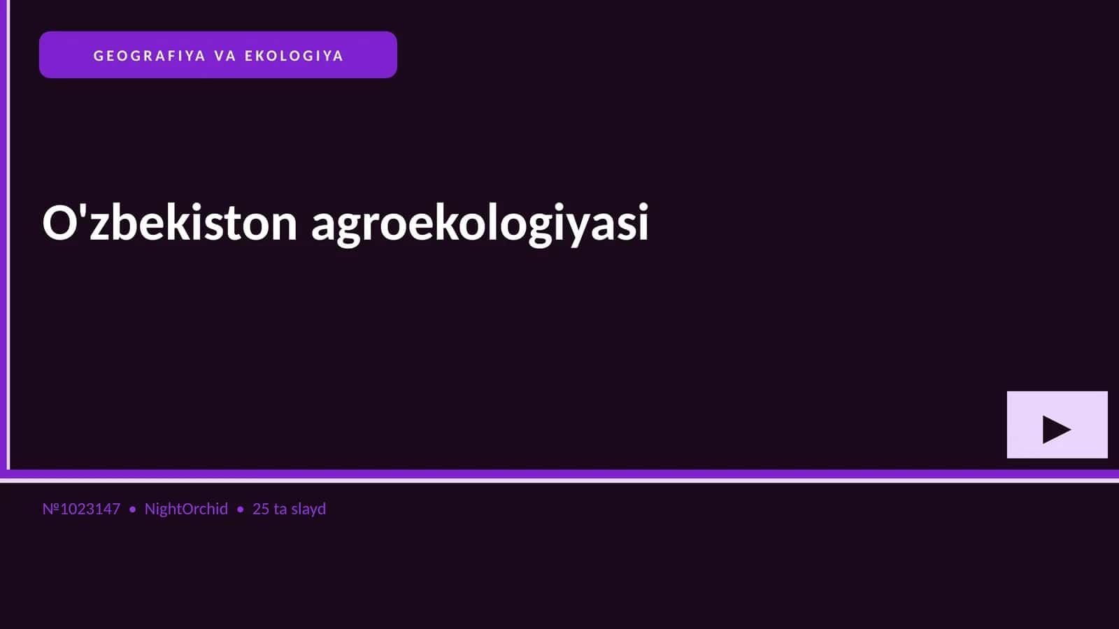 O'zbekiston agroekologiyasi