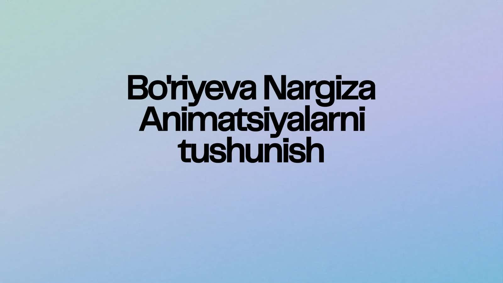 Animatsiyalar