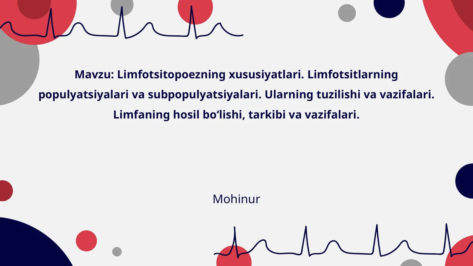 Limfotsitopoezning xususiyatlari