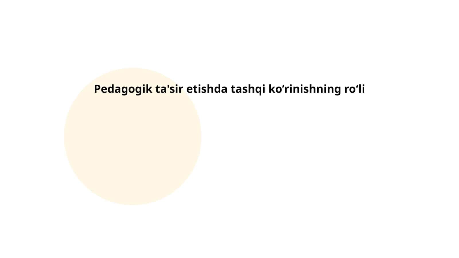 Pedagogik ta'sir etishda tashqi ko’rinishning roʻli