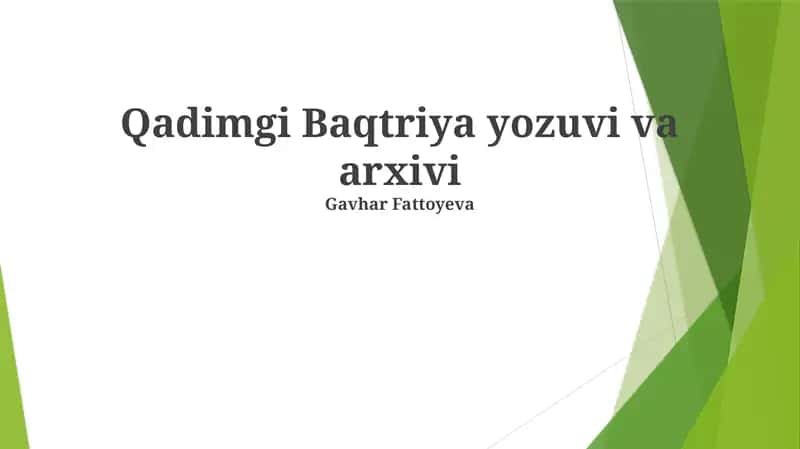 Qadimgi Baqtriya yozuvi va arxivi