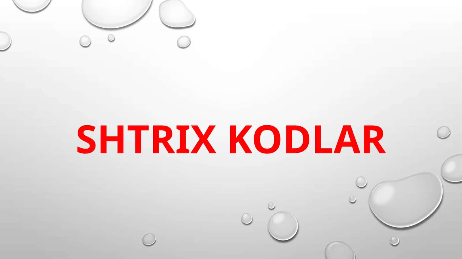 Shtrix kodlar