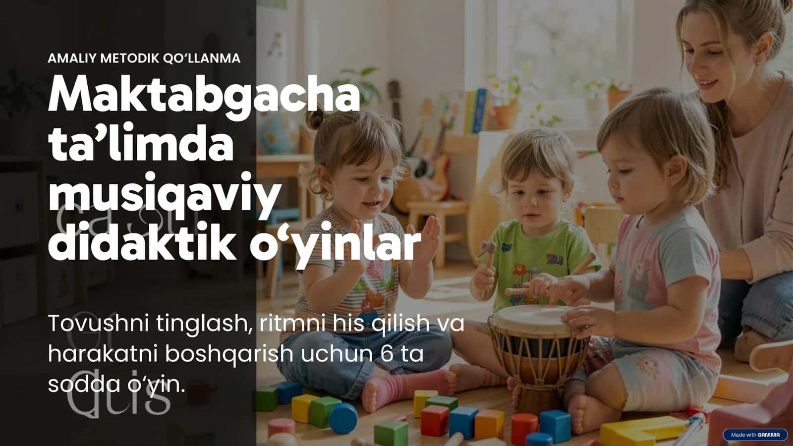 Maktabgacha ta’limda musiqaviy didaktik o‘yinlar AMALIY METODIK QO‘LLANMA