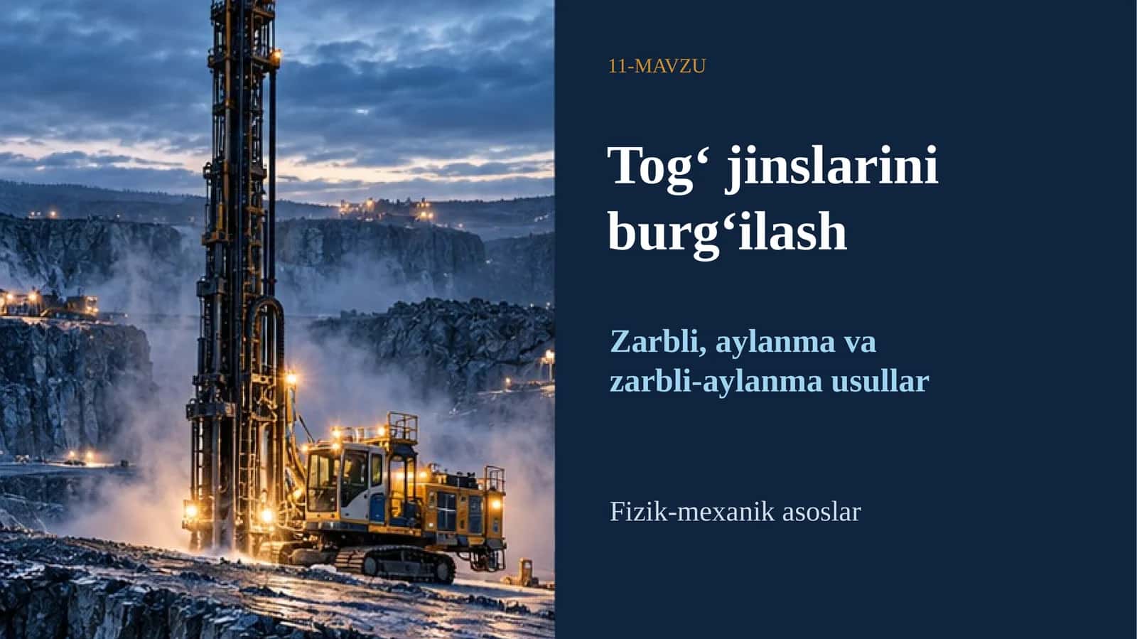 TOG‘ JINSLARI MEXANIKASI