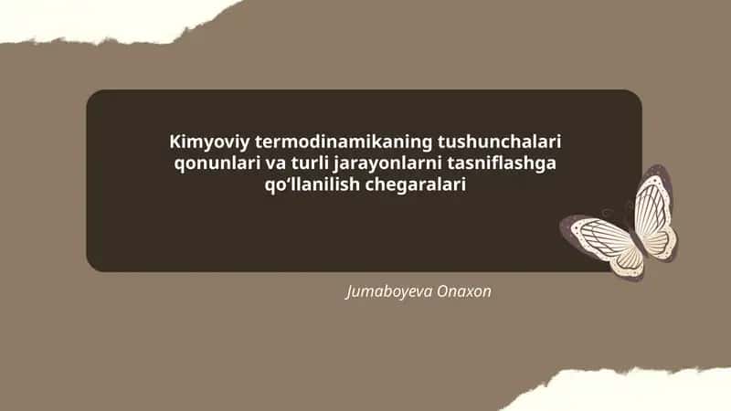 Kimyoviy termodinamika
