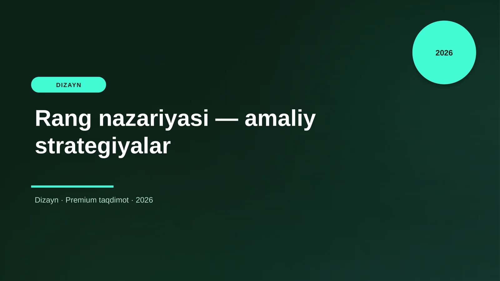 Rang nazariyasi — amaliy strategiyalar